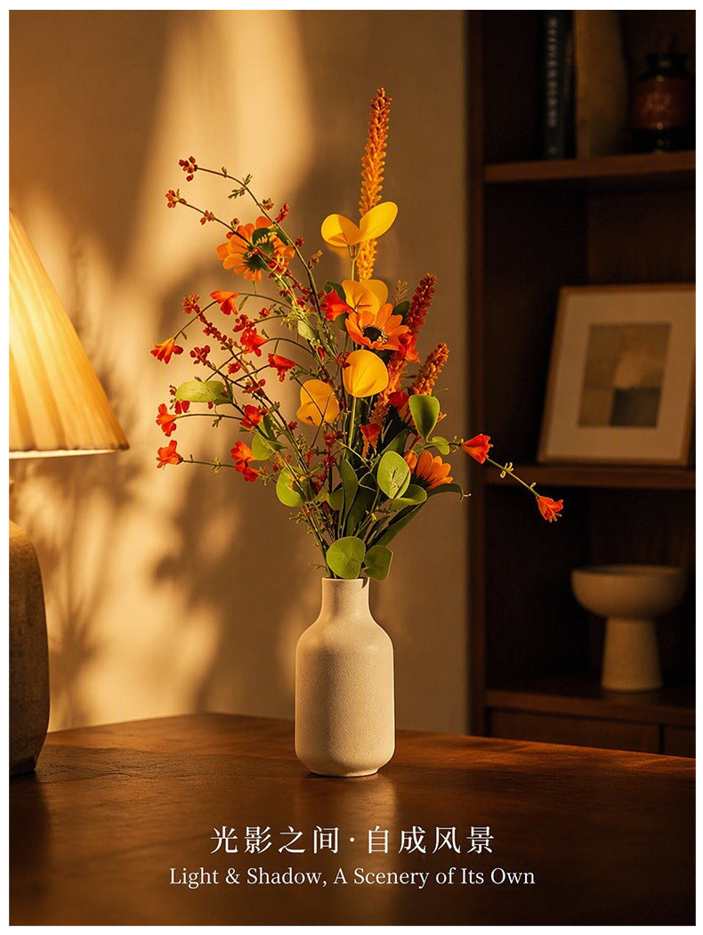 Faux Daisy Wildflower Bush, 30" Tall Artificial Flowers for Home Decor, Wedding Centerpieces & Seasonal Displays, Realistic Fake Flowers Indoor Use