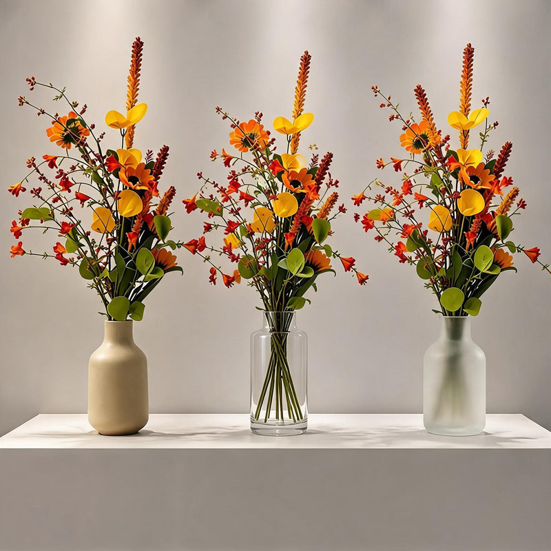 Faux Daisy Wildflower Bush, 30" Tall Artificial Flowers for Home Decor, Wedding Centerpieces & Seasonal Displays, Realistic Fake Flowers Indoor Use