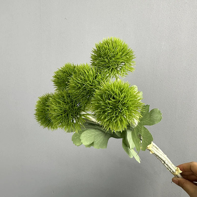 Artificial Dandelion Bouquet, 6 Stems Realistic Fake Flowers, 20" Rustic Farmhouse Decor for Wedding Centerpieces, Home & Commercial Displays