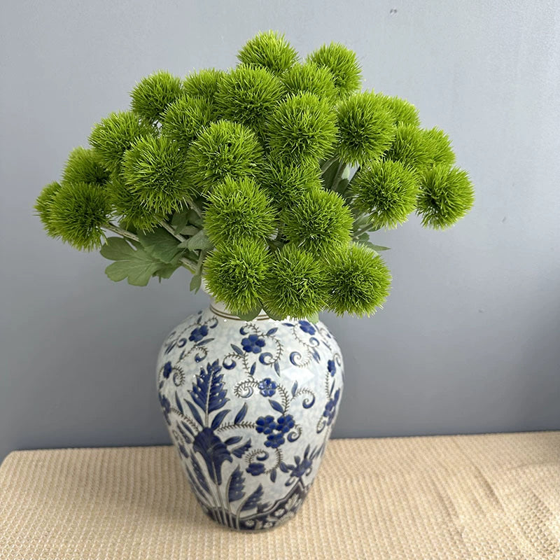 Artificial Dandelion Bouquet, 6 Stems Realistic Fake Flowers, 20" Rustic Farmhouse Decor for Wedding Centerpieces, Home & Commercial Displays