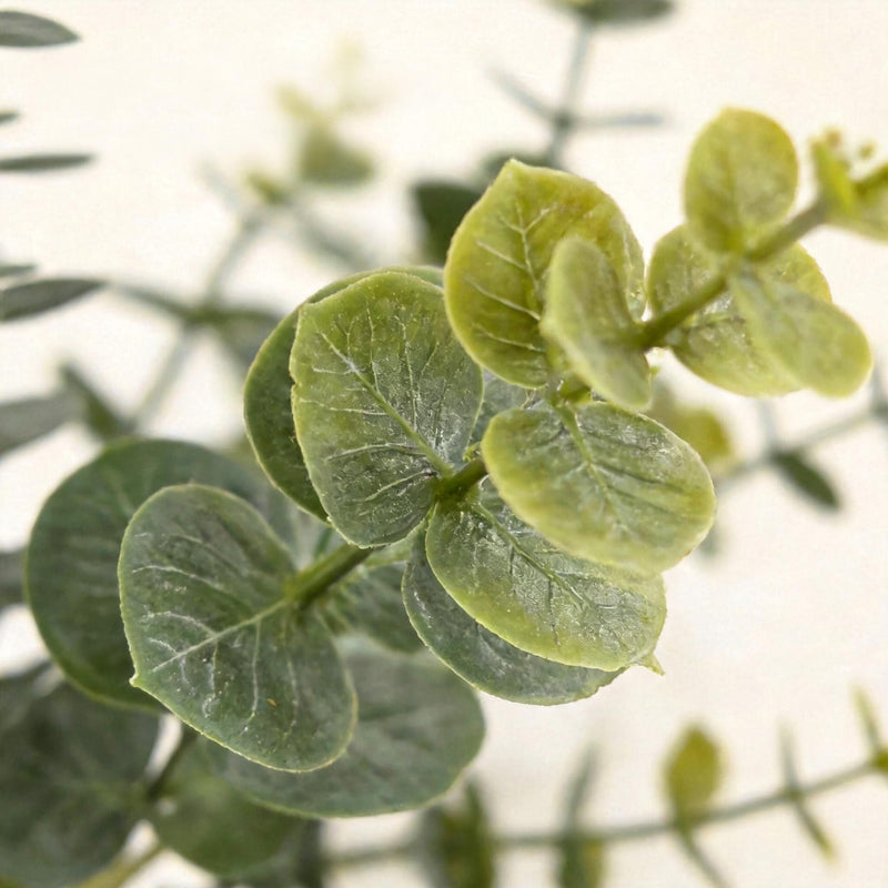 Artificial Eucalyptus Bush, 31" Tall, Realistic Faux Greenery for Home Decor, Weddings, and Events