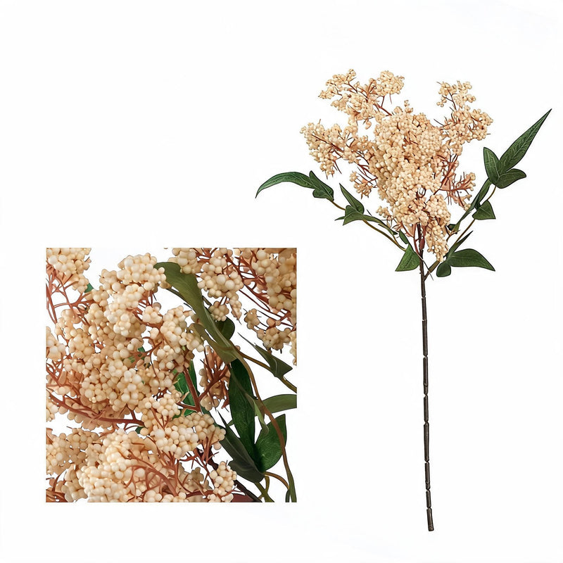 Artificial Nandina Berries, 16" Bush Stems, Realistic Fake Foliage for Vase Arrangements, Wedding Centerpieces & Home Decor