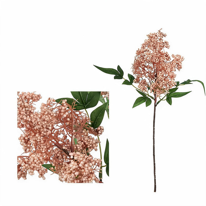 Artificial Nandina Berries, 16" Bush Stems, Realistic Fake Foliage for Vase Arrangements, Wedding Centerpieces & Home Decor