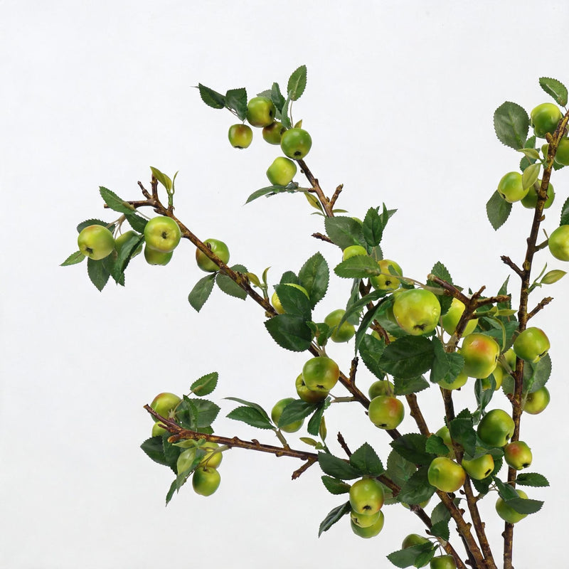 Artificial Green Apple Branch, Single Stem, 24", Plastic, Home Decor, Wedding & Event Styling