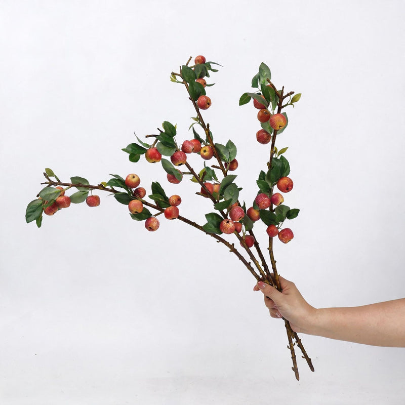 Artificial Green Apple Branch, Single Stem, 24", Plastic, Home Decor, Wedding & Event Styling