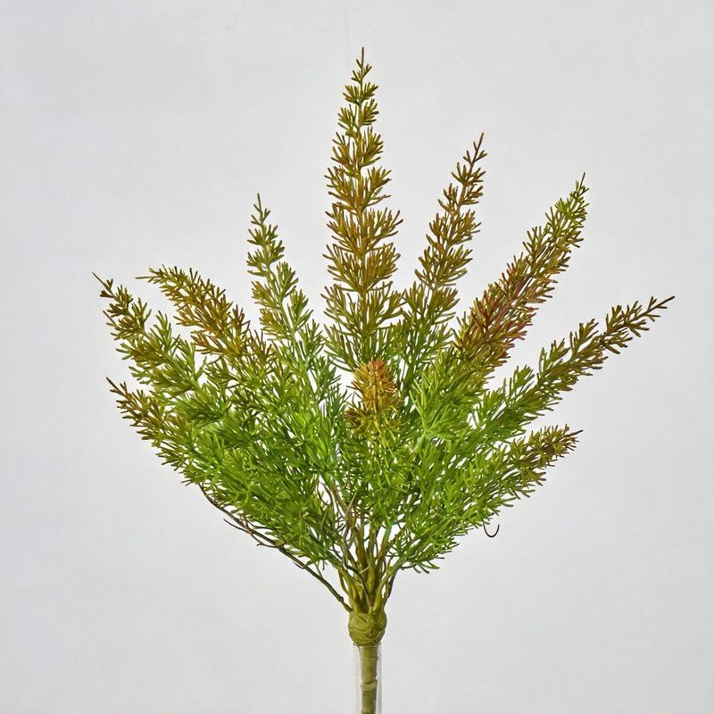 20" Artificial Asparagus Fern Bush, 12 Stems, Realistic Faux Greenery for Home Decor, Wedding Arrangements, and Office Spaces
