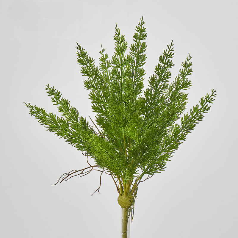 20" Artificial Asparagus Fern Bush, 12 Stems, Realistic Faux Greenery for Home Decor, Wedding Arrangements, and Office Spaces