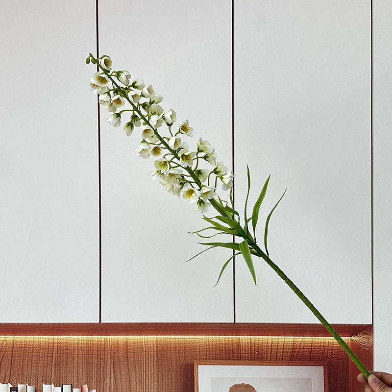 Single Stem Lily of the Valley Artificial Flowers, 30" Silk Bell Shaped Blooms, Set of 47 Flowers, Modern Home Decor, Wedding & Event Styling