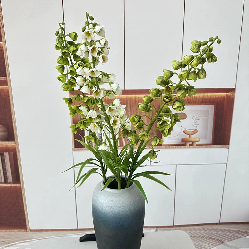 Single Stem Lily of the Valley Artificial Flowers, 30" Silk Bell Shaped Blooms, Set of 47 Flowers, Modern Home Decor, Wedding & Event Styling