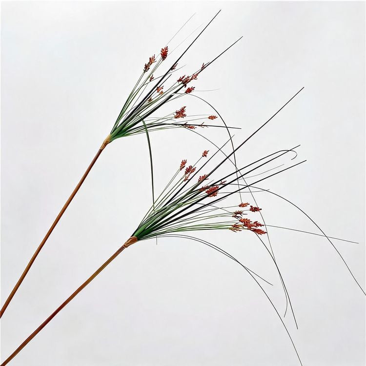 Artificial Umbrella Grass Fountain Grass Stems, Set of 2, 53" Tall, Modern Home Decor, Office, Hotel, or Commercial Space Decoration, Indoor Use