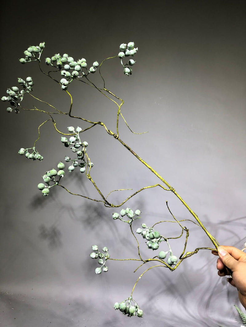 Artificial Mulberry Stems, Realistic Faux Greenery Branches, 31" Single Stem Berries for Wedding Centerpieces, Home Decor, Floral Arrangements