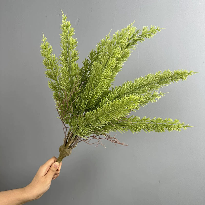 Artificial Foxtail Fern Bush, Persian Fern Faux Green Plant, 22" Tall, Indoor/Outdoor Decor, Wedding, Office, Restaurant, Allergy & Pet Safe