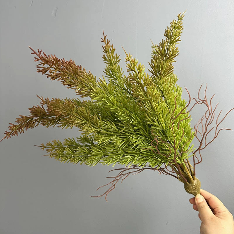 Artificial Foxtail Fern Bush, Persian Fern Faux Green Plant, 22" Tall, Indoor/Outdoor Decor, Wedding, Office, Restaurant, Allergy & Pet Safe