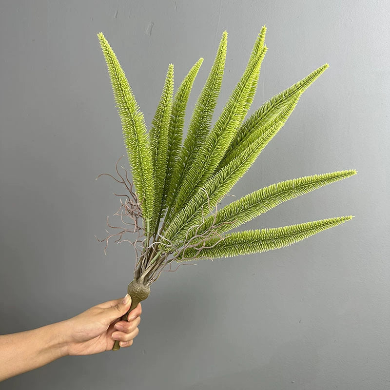 Artificial Foxtail Fern Bush, Persian Fern Faux Green Plant, 22" Tall, Indoor/Outdoor Decor, Wedding, Office, Restaurant, Allergy & Pet Safe