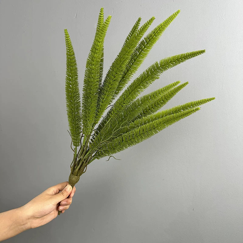 Artificial Foxtail Fern Bush, Persian Fern Faux Green Plant, 22" Tall, Indoor/Outdoor Decor, Wedding, Office, Restaurant, Allergy & Pet Safe