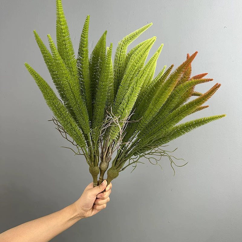 Artificial Foxtail Fern Bush, Persian Fern Faux Green Plant, 22" Tall, Indoor/Outdoor Decor, Wedding, Office, Restaurant, Allergy & Pet Safe