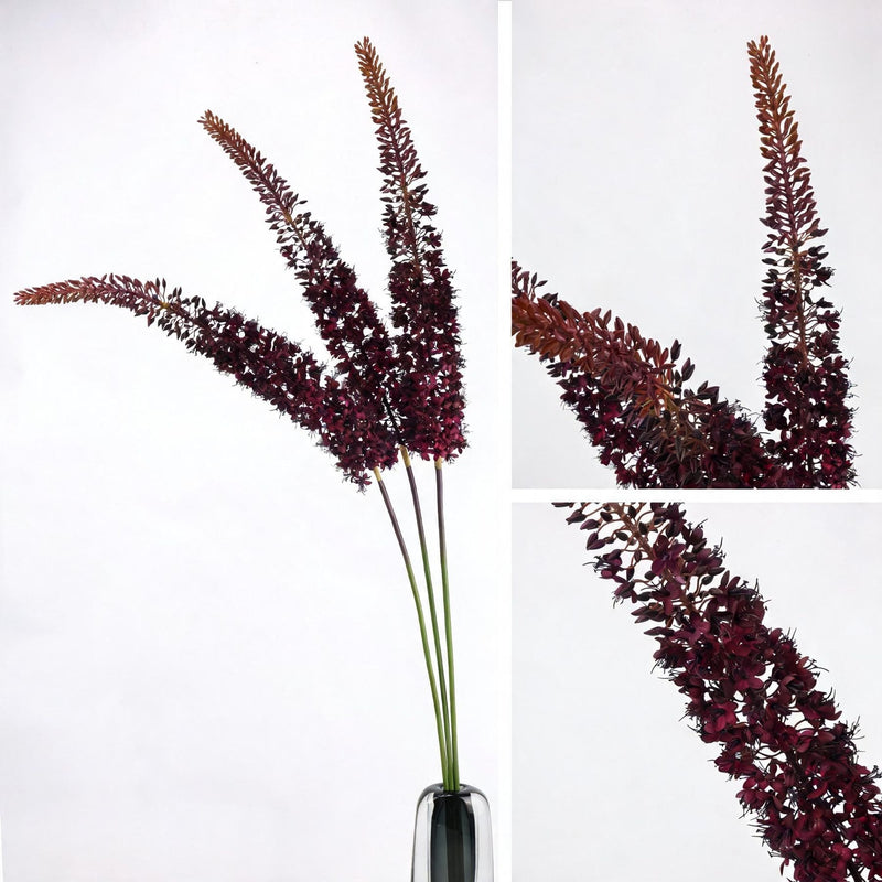 41" Artificial Foxtail Flower Single Stem, Silk Victorian Delphinium for Home Decor, Wedding Arrangements & Floral Displays