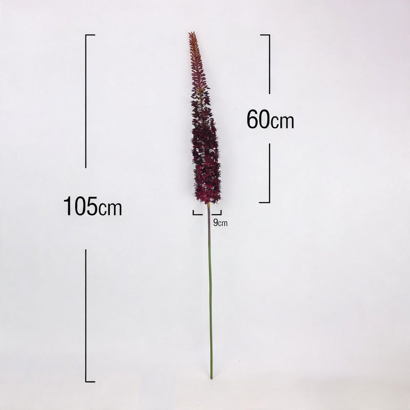 41" Artificial Foxtail Flower Single Stem, Silk Victorian Delphinium for Home Decor, Wedding Arrangements & Floral Displays