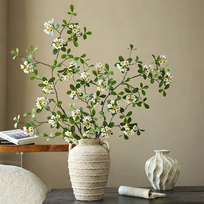 Artificial Island Flower Single Stem, 45" Silk Faux Floral, Light Luxury Decor for Home, Wedding, Office