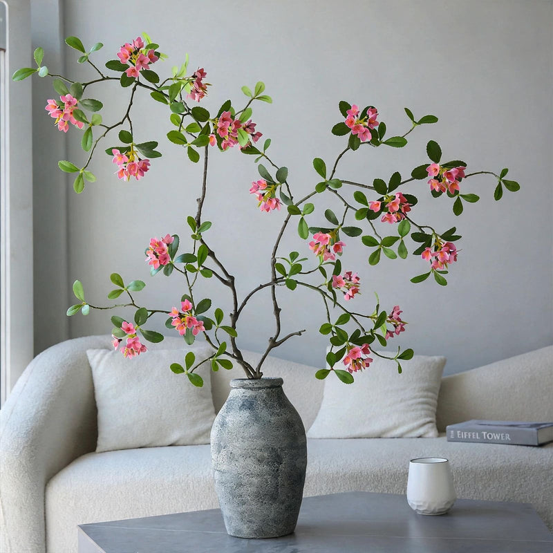 Artificial Island Flower Single Stem, 45" Silk Faux Floral, Light Luxury Decor for Home, Wedding, Office