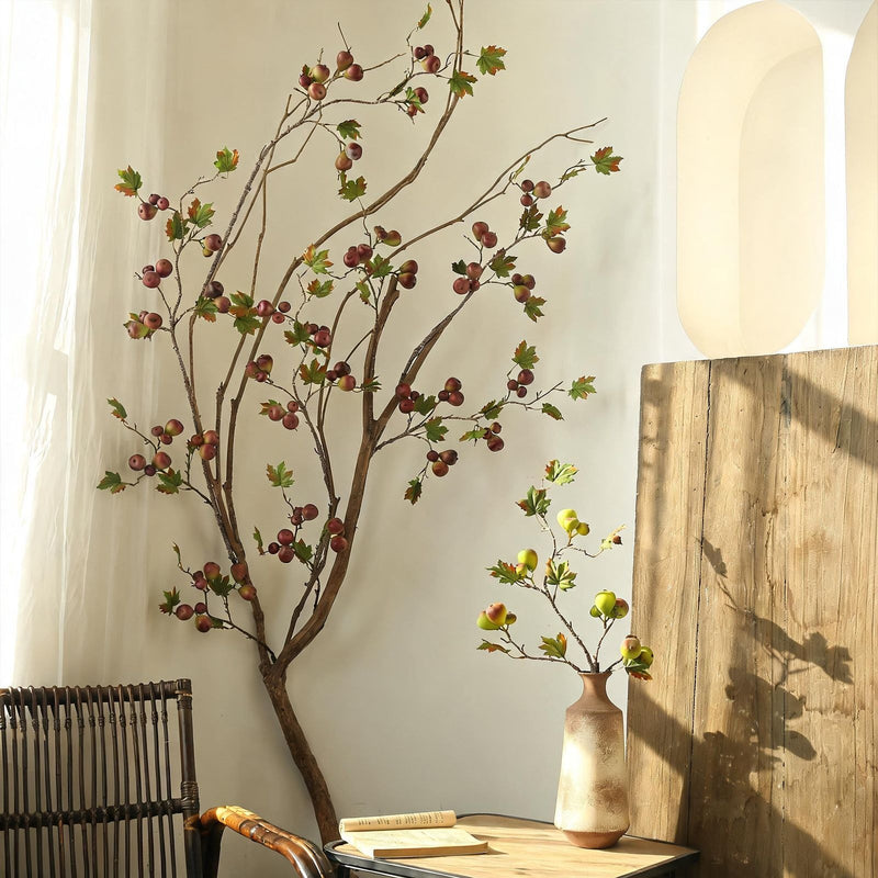 Artificial Fiddle Leaf Fig Branch, 40" Tall, Modern Indoor Decor, Realistic Faux Greenery for Home, Office, or Events
