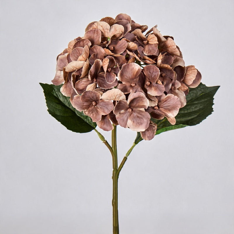 Artificial Hydrangea Single Stem, 16" Tall with 6" Bloom Head, Wedding & Event Decor, Indoor Use