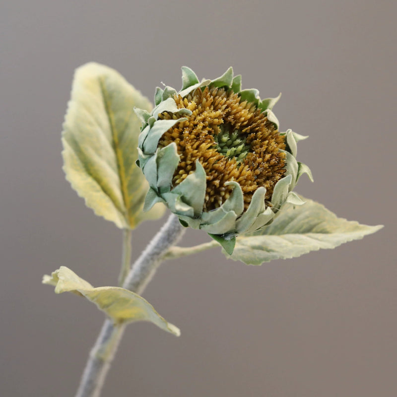 Artificial Single Stem Sunflower, 24" Tall with 3" Bloom, Realistic Faux Flower for Home Decor, Weddings & Commercial Displays, Yellow or Dark Brown