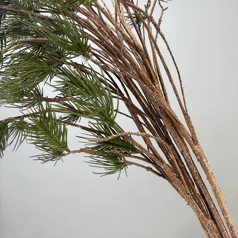 Artificial Pine Needle Branch, 43" Real-Touch Latex, Modern Ins Style, Single Stem with 11 Heads, Perfect for Office, Home Decor, Wedding Arrangements
