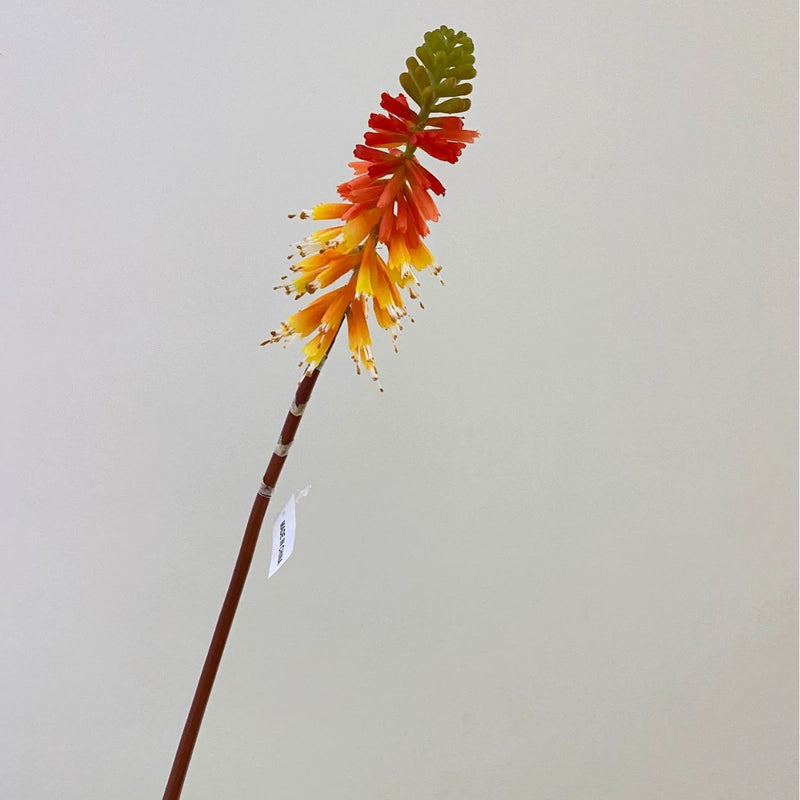 Single Stem Artificial Torch Lily, 28" Silk Flower for Home Decor, Wedding Arrangements, and Commercial Displays