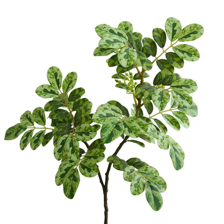Artificial Snowflake Leaf Greenery, 28" Single Stem, Modern Home Decor for Living Room, Office, or Wedding Styling