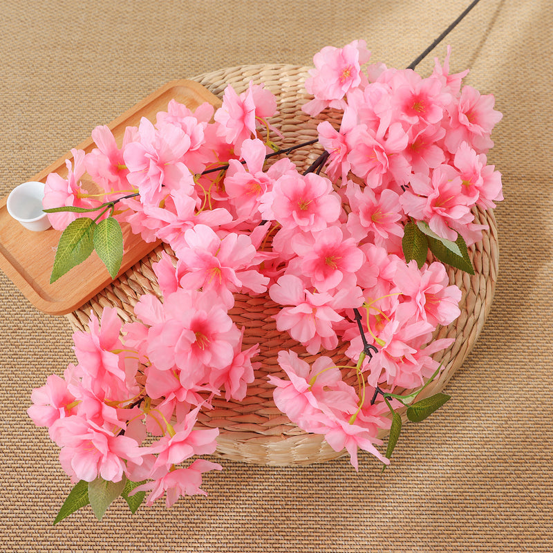 39" Artificial Cherry Blossom Branch, Silk Wedding Decoration, Home Decor, DIY Floral Arrangements