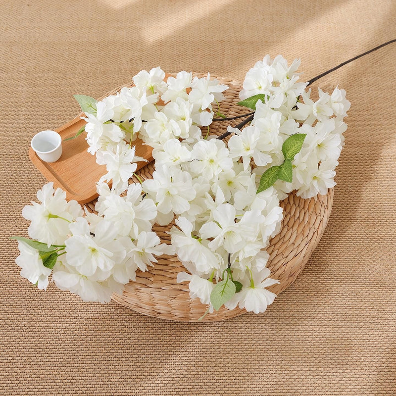 39" Artificial Cherry Blossom Branch, Silk Wedding Decoration, Home Decor, DIY Floral Arrangements