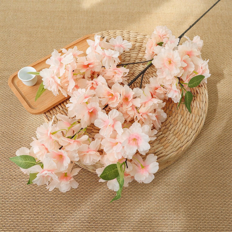 39" Artificial Cherry Blossom Branch, Silk Wedding Decoration, Home Decor, DIY Floral Arrangements