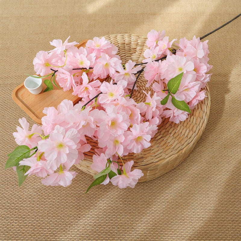 39" Artificial Cherry Blossom Branch, Silk Wedding Decoration, Home Decor, DIY Floral Arrangements