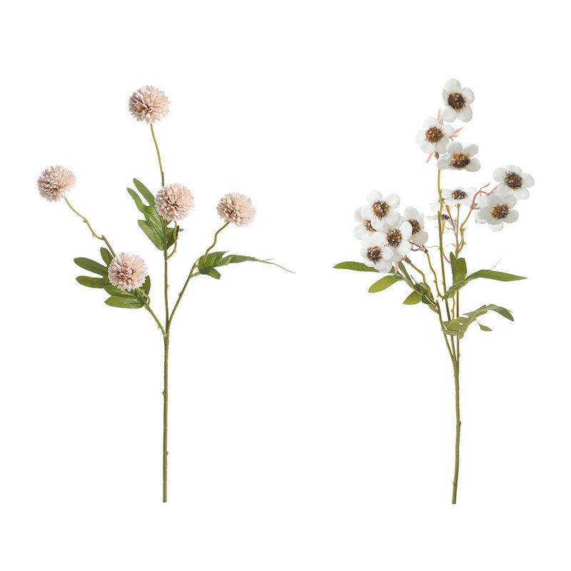 Artificial Dandelion and Plum Blossom Bouquet, 20" and 23" Silk Flowers, Modern Ins Style, Perfect for Home Decor, Weddings, and Events