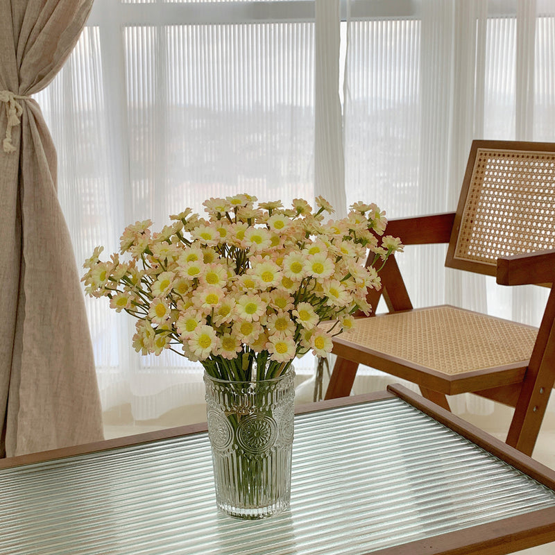 Artificial Chamomile Bouquet, 10-inch Silk Daisy Flowers, Set of 6, Home Decor, Wedding Centerpiece, Seasonal Arrangements