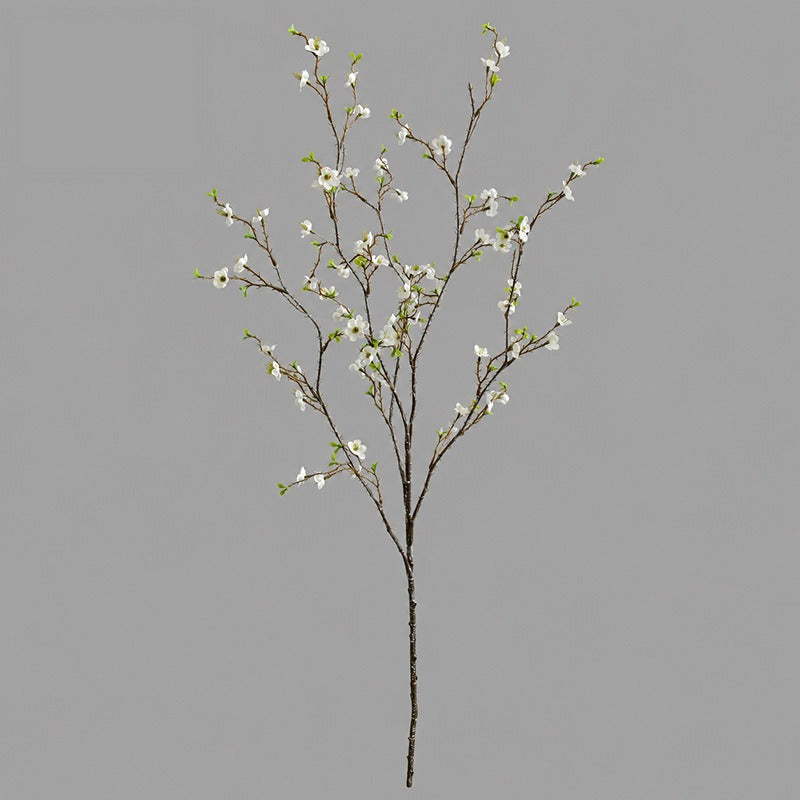 43" Artificial Wintersweet Stem, Single Branch with 88 PU Blooms, Realistic Faux Flower for Home Decor, Wedding Centerpieces, and Office Arrangements