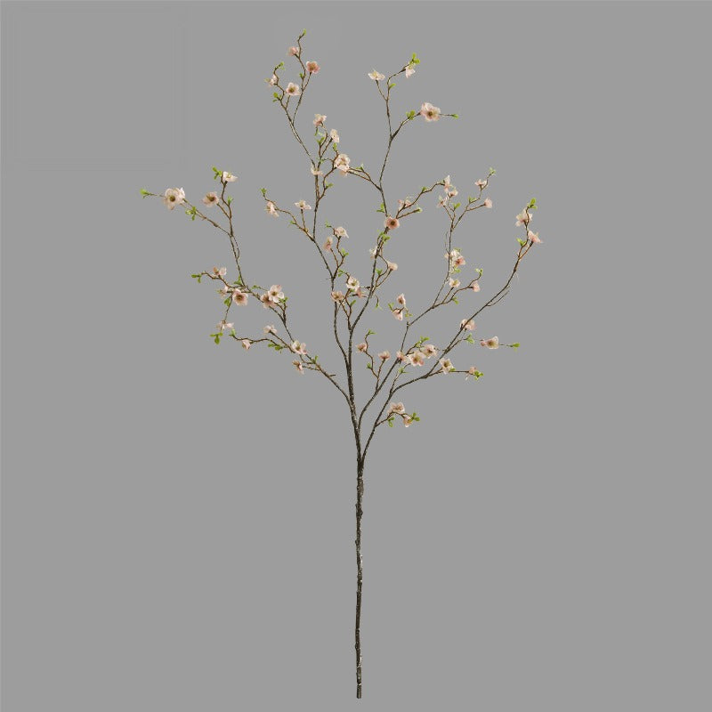 43" Artificial Wintersweet Stem, Single Branch with 88 PU Blooms, Realistic Faux Flower for Home Decor, Wedding Centerpieces, and Office Arrangements