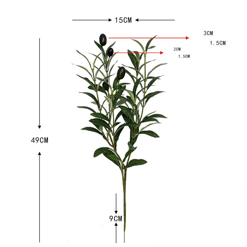 Artificial Olive Leaf Stems, Rustic Decor, Single Stem Olive Leaves, 19" Length, Set of 720, Perfect for Home, Office, Wedding & Event Decor