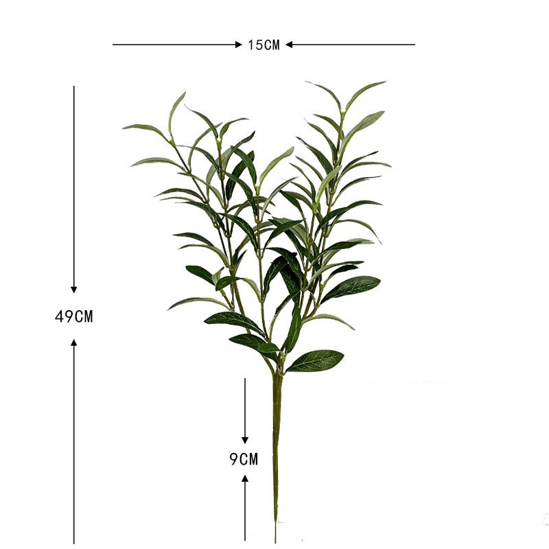 Artificial Olive Leaf Stems, Rustic Decor, Single Stem Olive Leaves, 19" Length, Set of 720, Perfect for Home, Office, Wedding & Event Decor