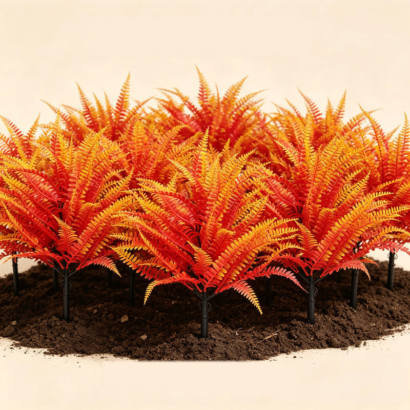 20" Artificial Persian Shield Foliage Bush, Realistic Plastic Greenery for Home Decor, Weddings & Events, Bulk Discounts Available