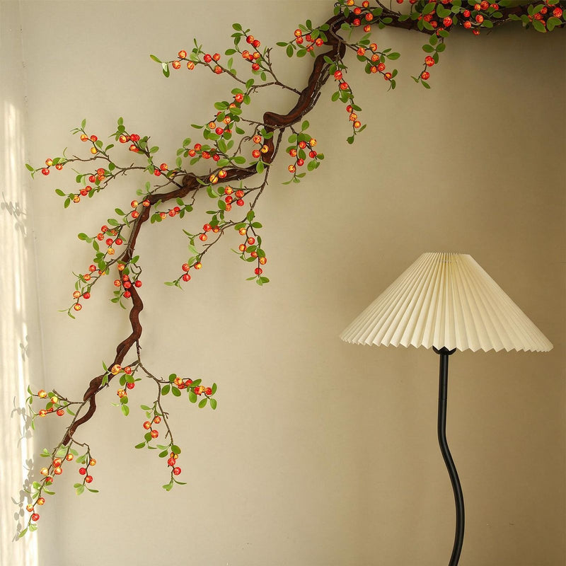 Artificial Mini Apple Bouquet, 25" Silk Flower Stems, Rustic Home Decor, Wedding Centerpiece, Indoor Arrangement