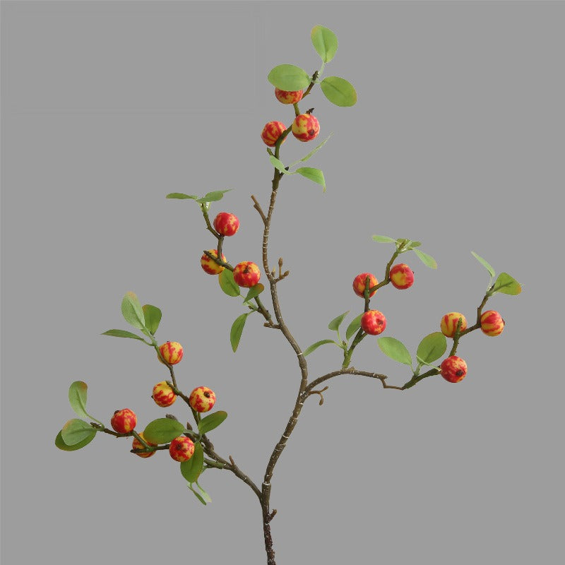 Artificial Mini Apple Bouquet, 25" Silk Flower Stems, Rustic Home Decor, Wedding Centerpiece, Indoor Arrangement