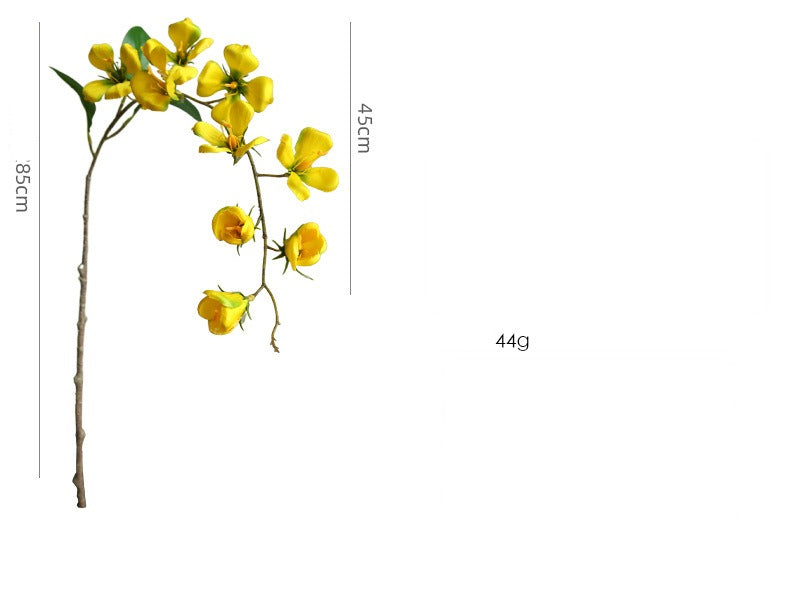 Artificial Dogwood Flower Stem, 33" Tall Silk Single Branch with 9 Blooms, Realistic Faux Floral for Home Decor, Wedding Centerpieces, Table Arrangements