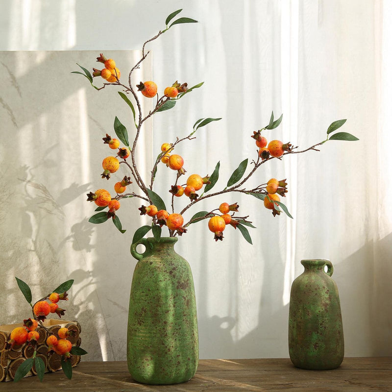 Artificial Pomegranate Bouquet, 39" Tall, Silk Flower Arrangement for Home Decor, Wedding, and Commercial Use