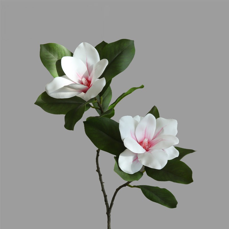 Real-Touch Magnolia Stem, 39" Tall Artificial Flower with 4 Blooms, Luxury Faux Floral for Home Decor, Wedding Centerpieces & Commercial Displays