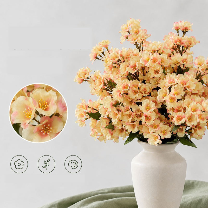 Artificial Begonia Bush, 29" Realistic Silk Flower Stem for Home Decor, Wedding Arrangements & Office Styling, Allergy-Friendly Faux Floral