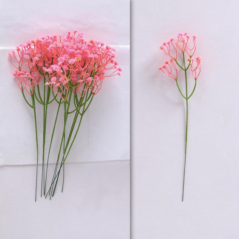 10 Pack Artificial Baby's Breath Stems, 12" Floral Bunches for Wedding Decor, DIY Centerpieces & Home Arrangements, Realistic Plastic Gypsophila Filler Flowers