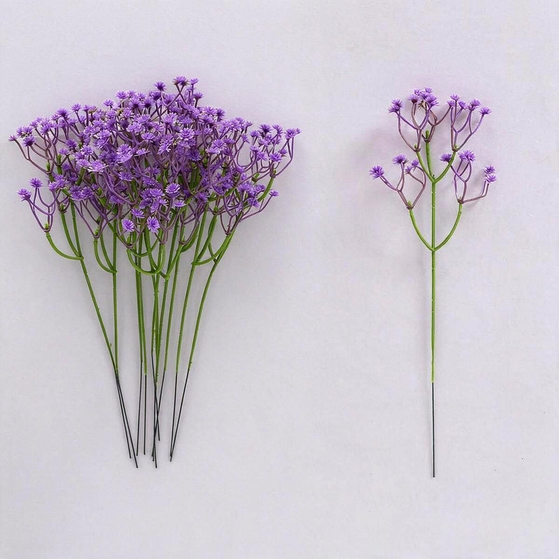 10 Pack Artificial Baby's Breath Stems, 12" Floral Bunches for Wedding Decor, DIY Centerpieces & Home Arrangements, Realistic Plastic Gypsophila Filler Flowers