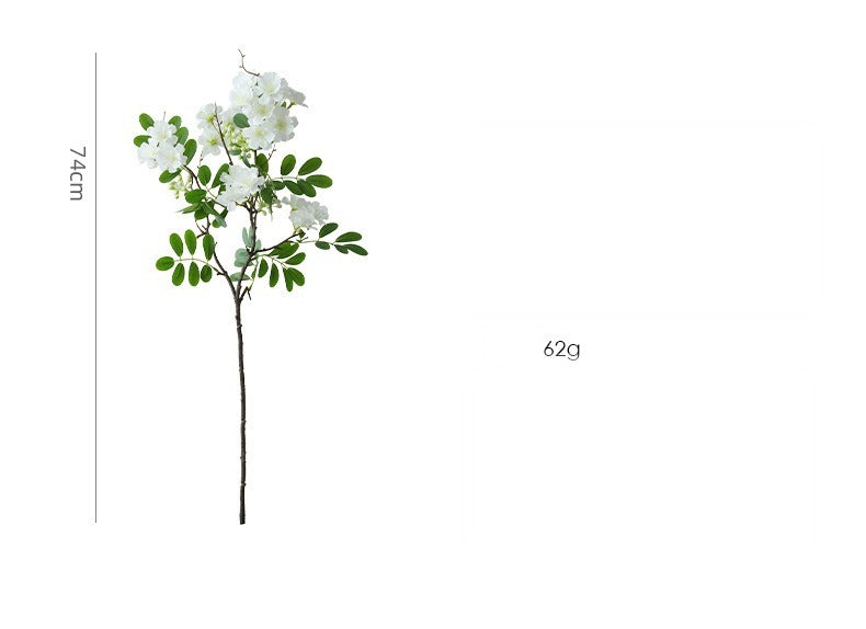 Artificial Michelia Flower Stem, 29" Tall, Silk Single Stem with 30 Blooms, Modern Home Decor, Wedding & Event Styling, Allergy-Friendly